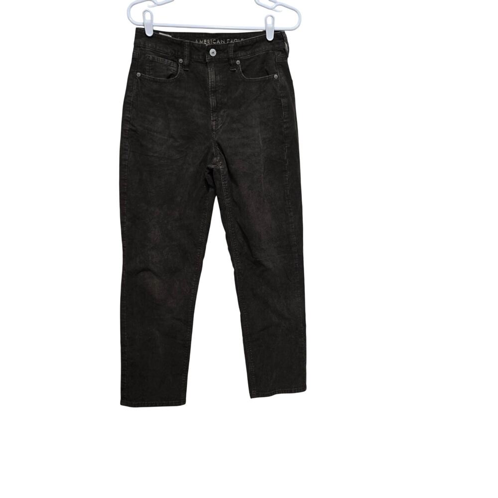 American Eagle Mom Straight Corduroy Jeans 6 Brown High Rise